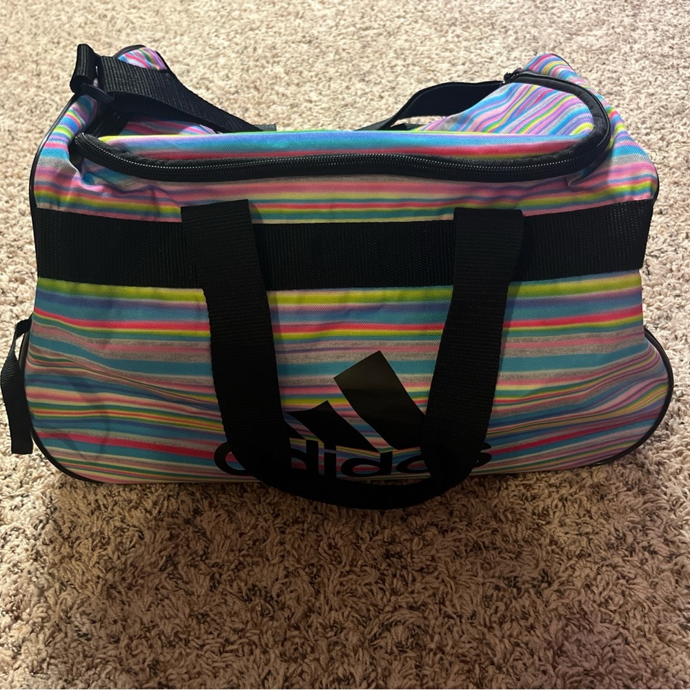 adidas multicolored duffel bag
